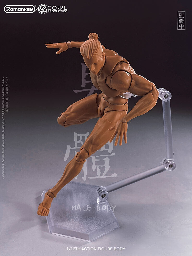 US Romankey 1/12 Yellow Super Flexible Man Body Male 6”Joint Figure Doll Toy
