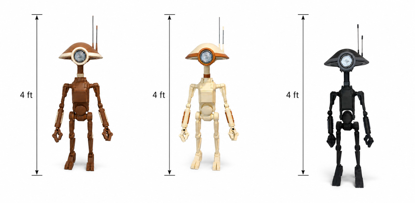Life-Size Pit Droid Replica w LED eye | 3D Printed Star Wars Prop Display Model