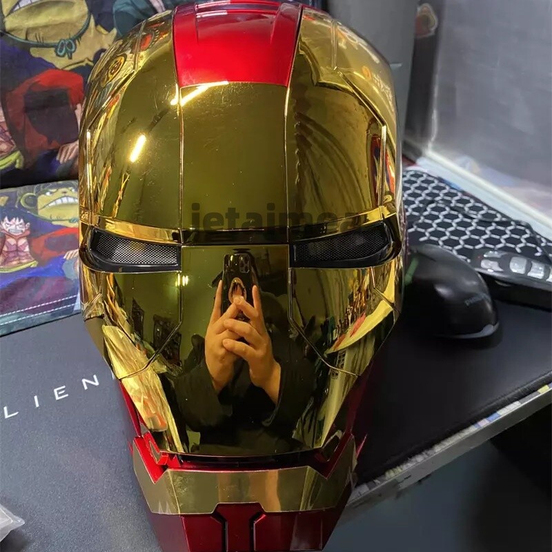US! Iron Man Gold Mask Cosplay AUTOKING MK5 1:1 Helmet Wearable Voice-control