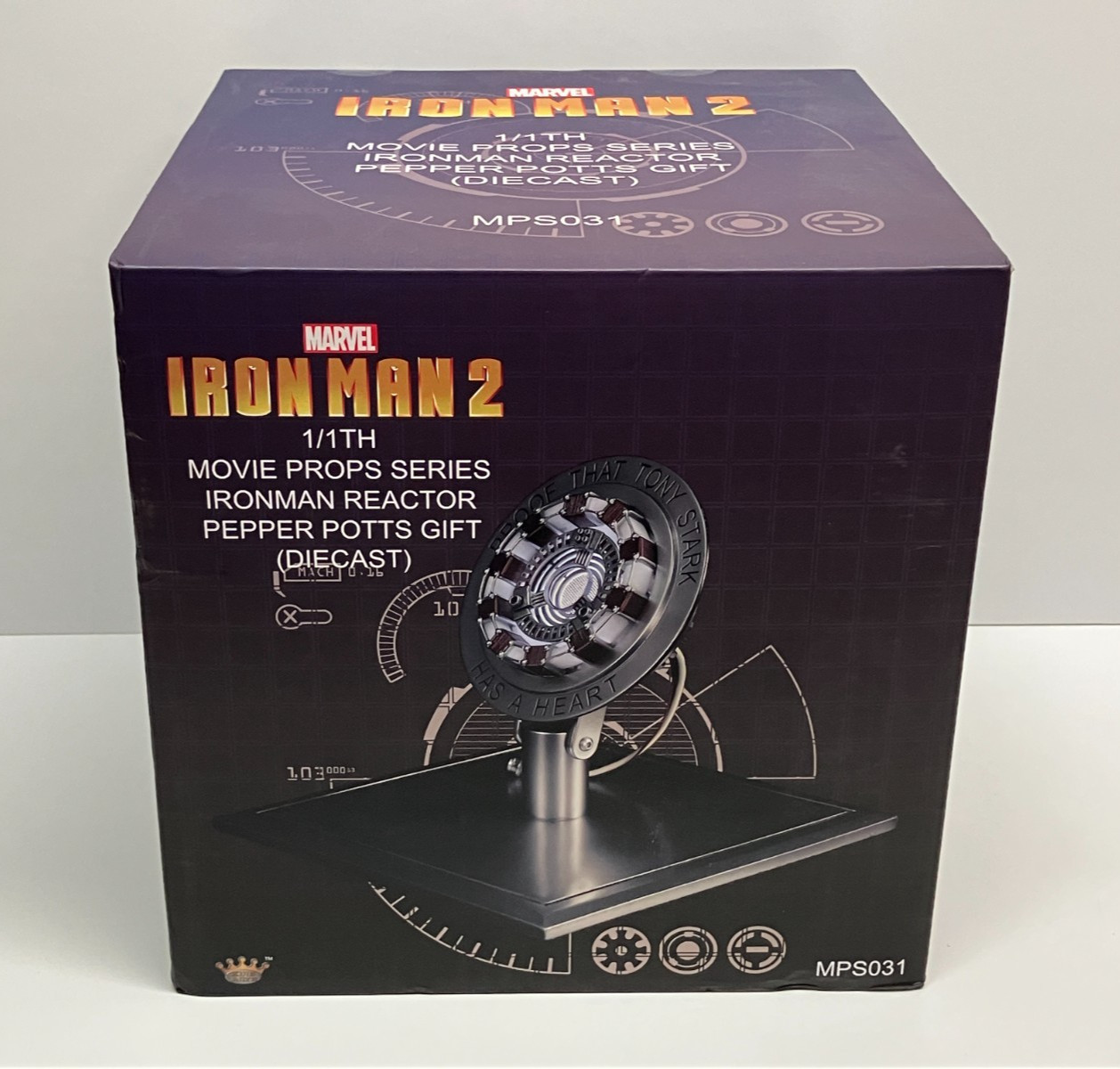 King Art MPS031 Marvel Iron Man 1:1 Reactor Pepper Potts Gift Movie Props Series