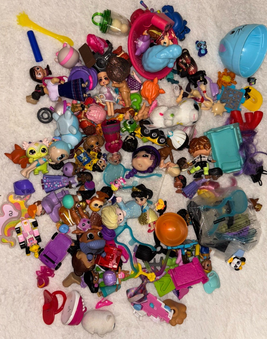 Bag of Mini Dolls Action Figures Disney Lot Mixed Figurines Toys 1 Gallon Bag