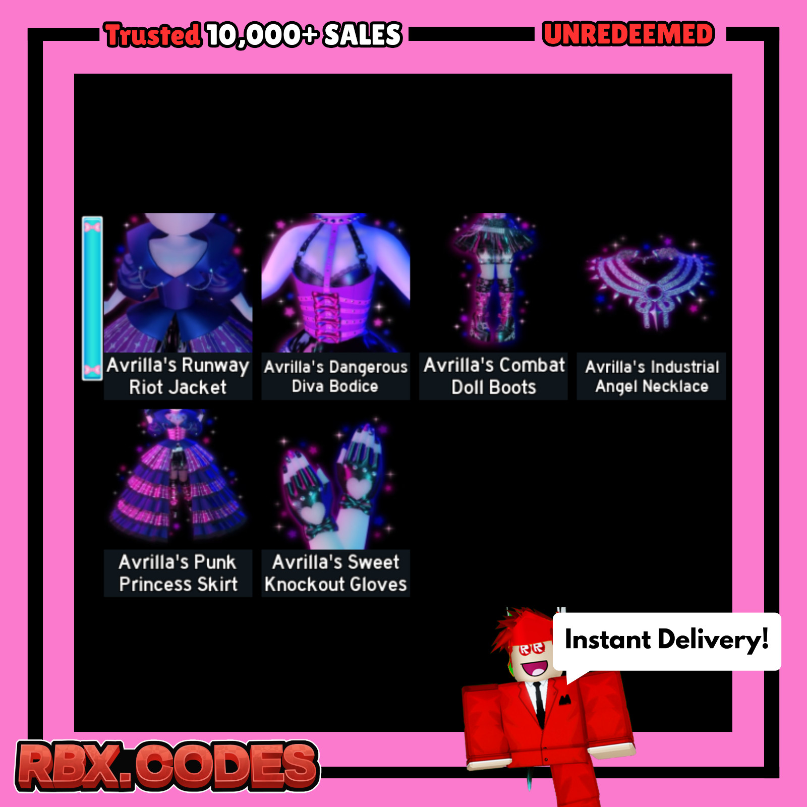 Royale High Avrilla’s Wings Code Avrilla the Dark Fairy Sent in Ebay Message