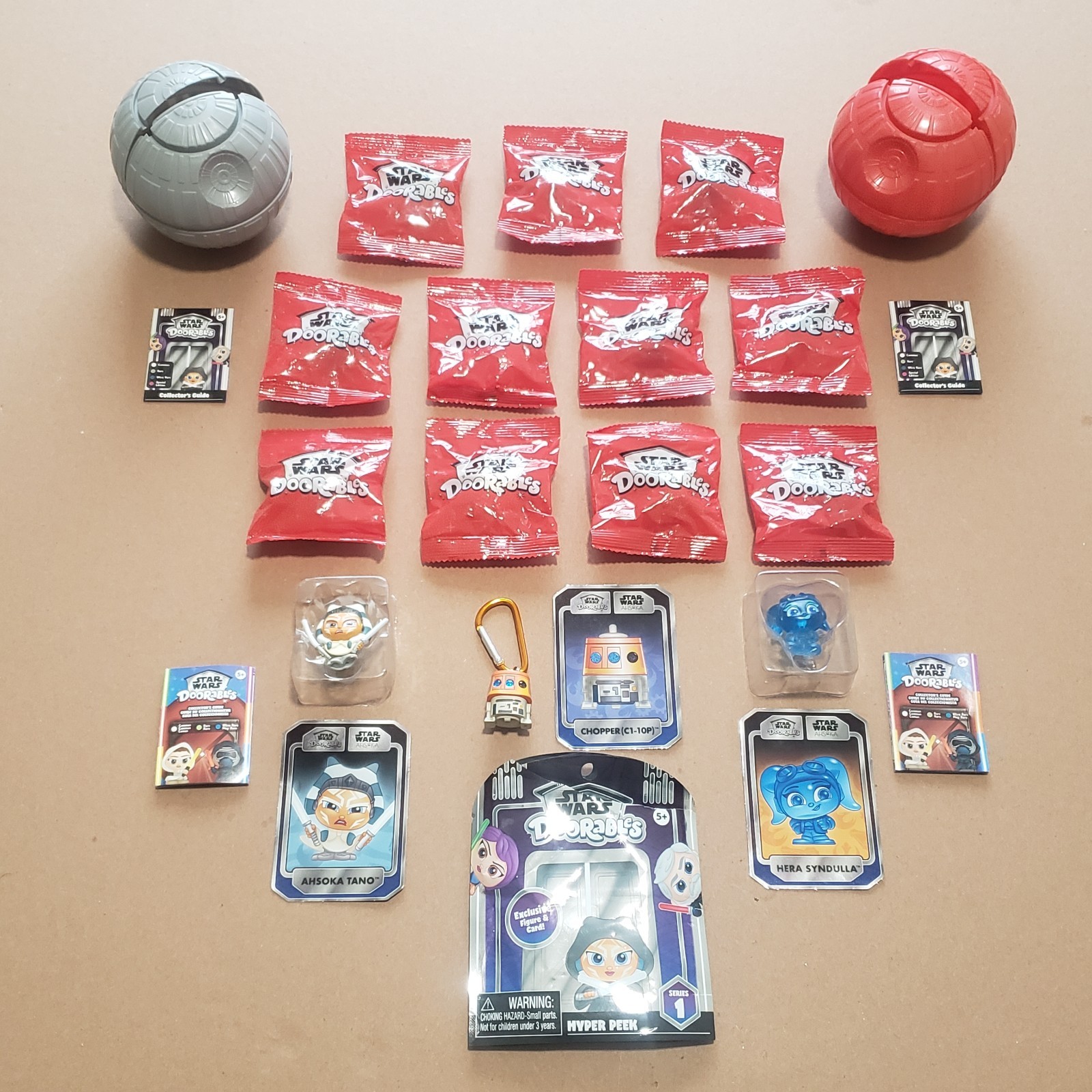 11 New STAR WARS Disney DOORABLES MINIFIGURES & Loose HYPER PEEK + Clip-On LOT