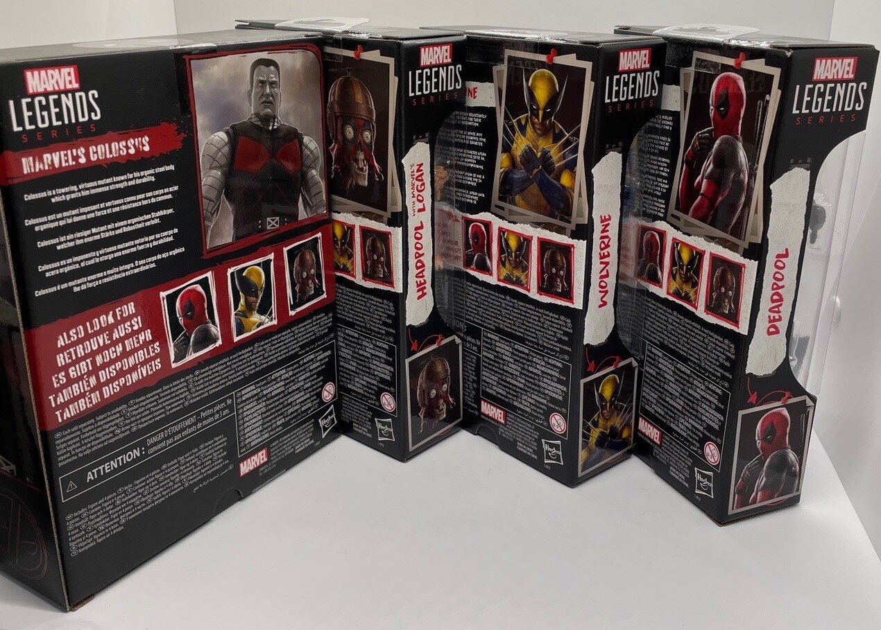 Marvel Legends Deadpool Wolverine Headpool and Logan Colossus Action Figures