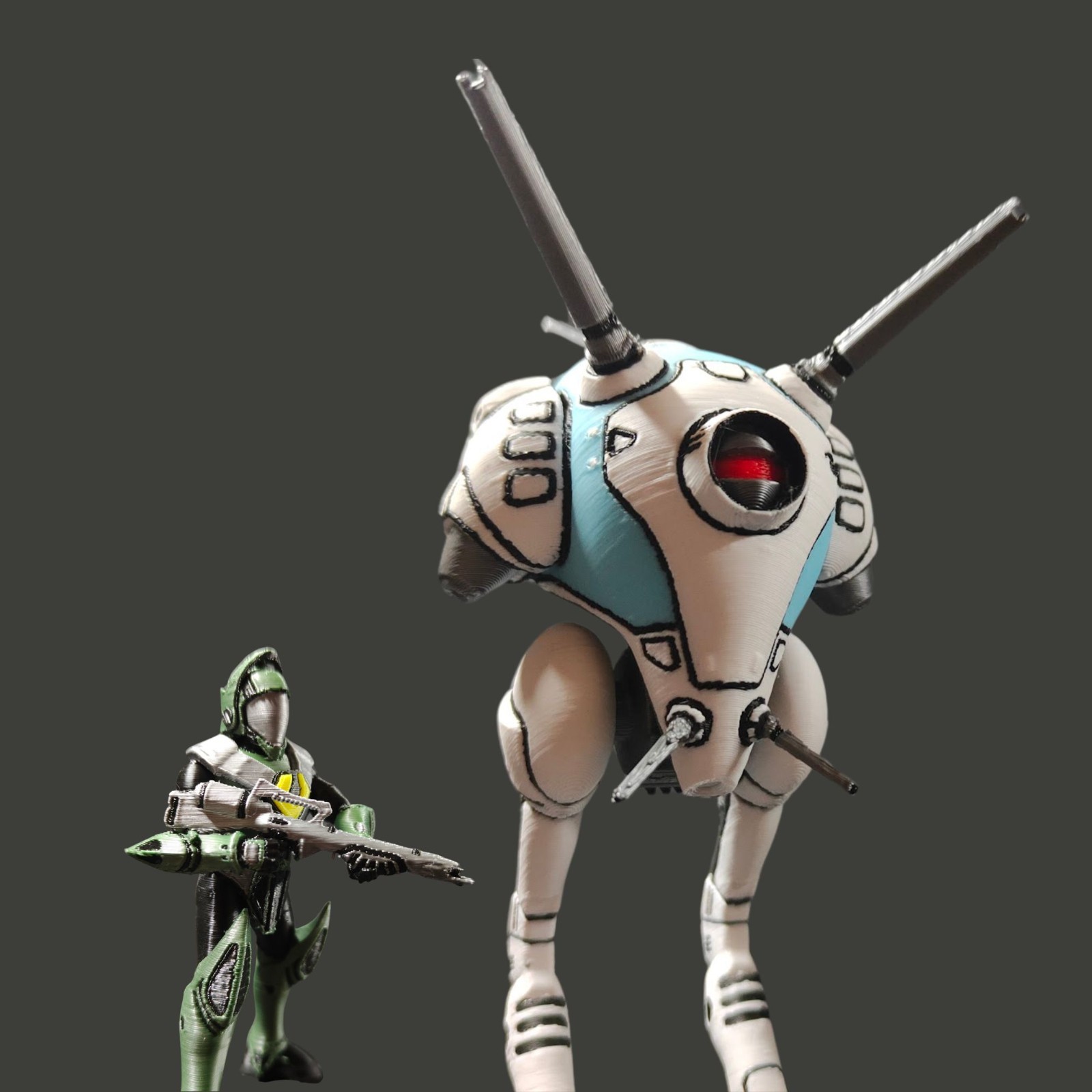 Battle pod and a Zentraedi Soldier 1/100 Scale Full Color Robotech Macross