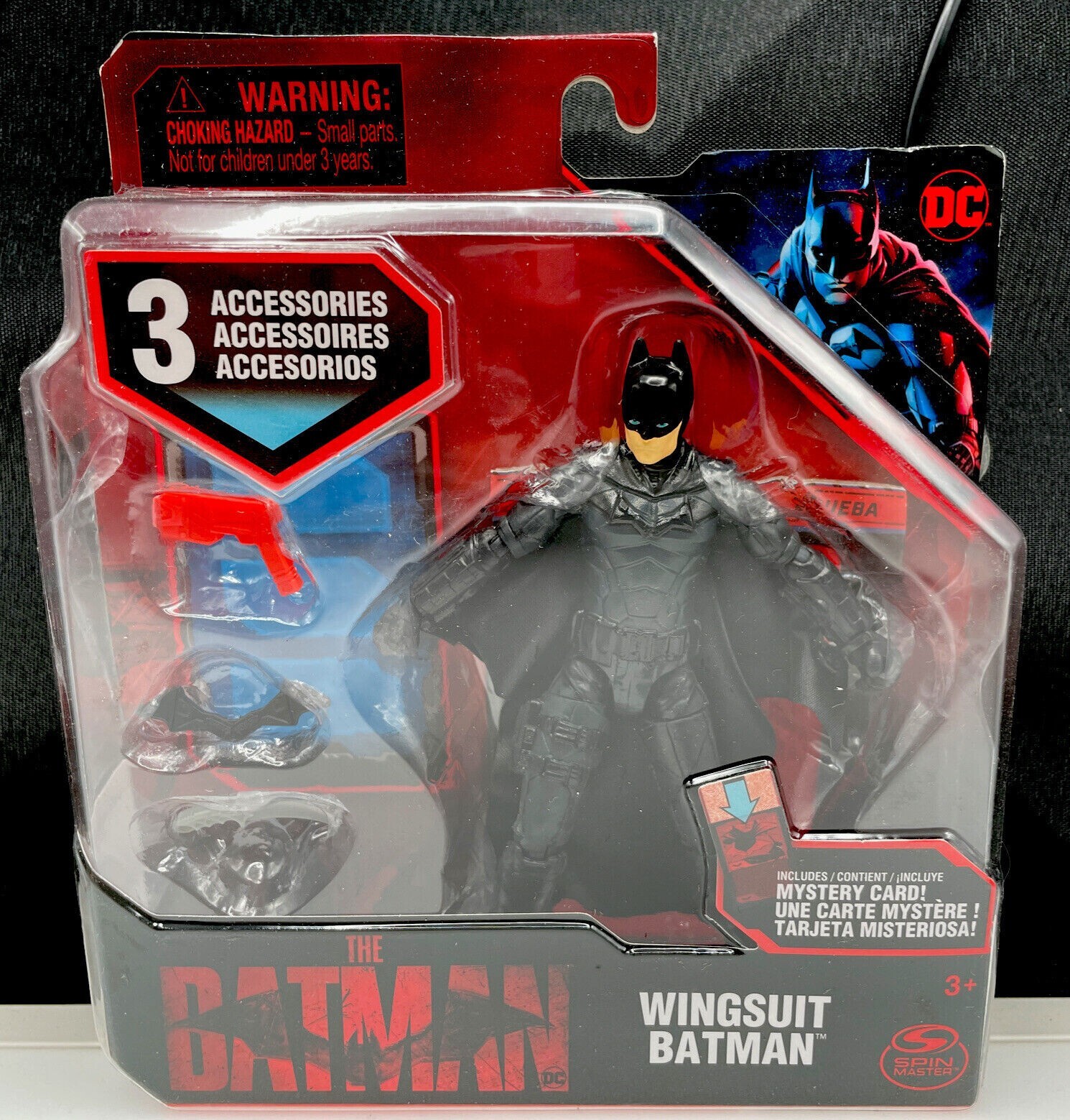 The Batman – Wingsuit Batman DC 3.75” Inch Action Figure – 3 Accessories – NEW