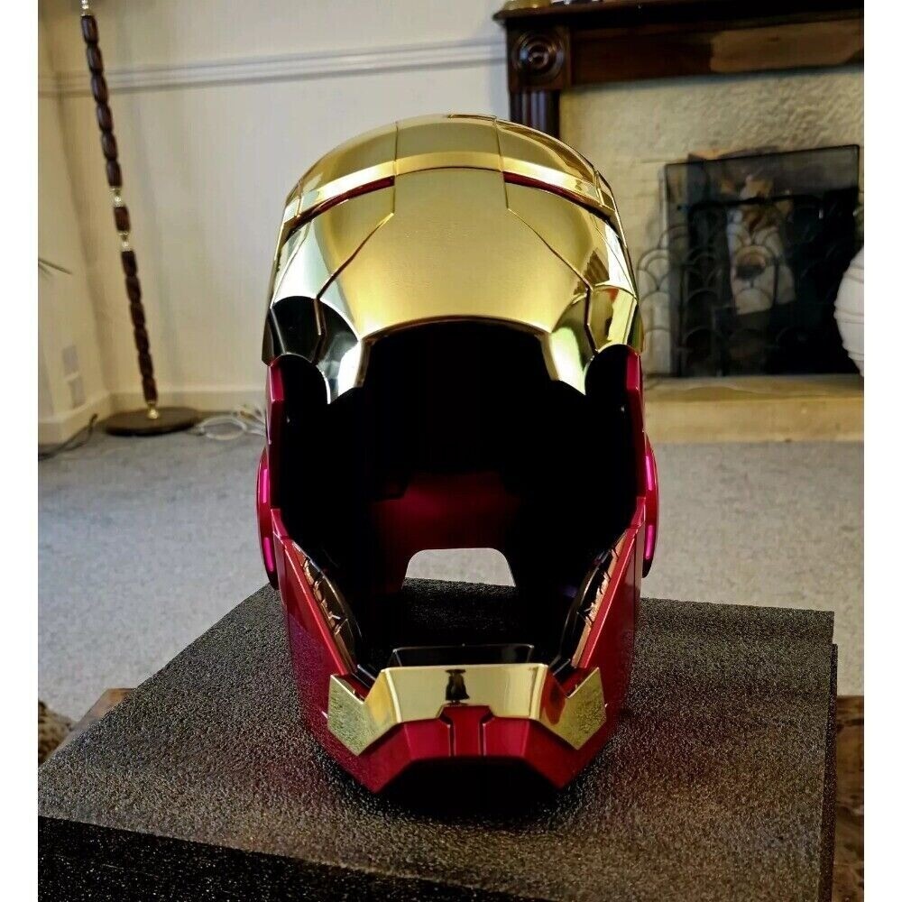 Autoking Iron Man Gold MK5 Helmet Electronic Voice Activated Open&Close Mask New