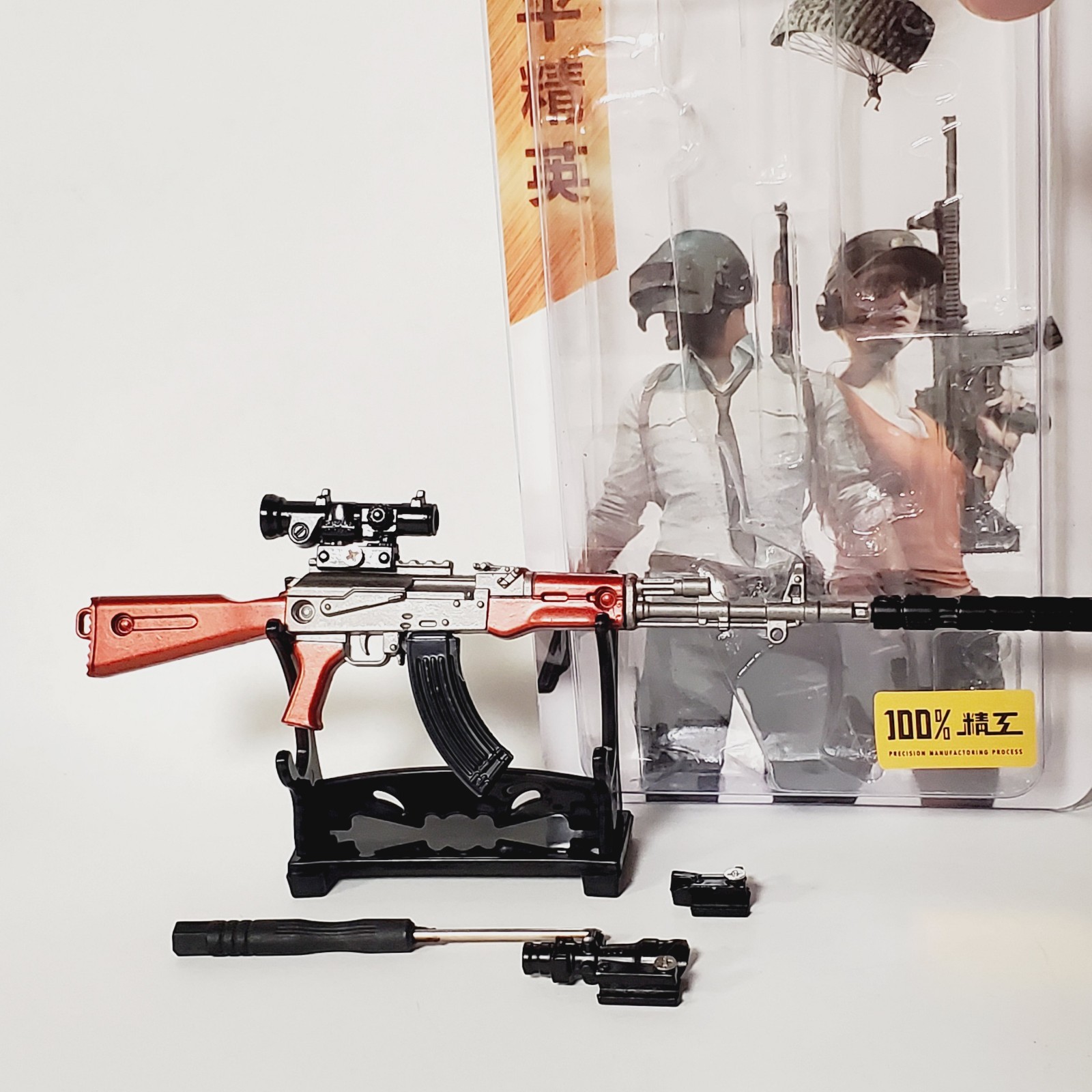 1/6 Mini AKM Rifle Gun Weapon Prop Soldier 6” Accessories Figure Toy Banana Clp