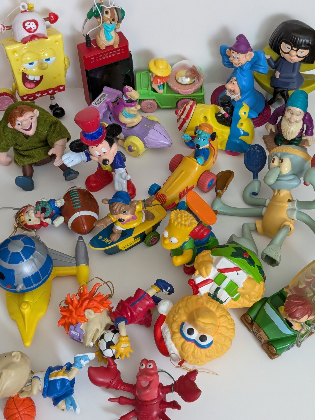 Grab Bag Lot Mini Toy Vinyl Plastic Figures Ornaments Disney Hasbro Rugrats Etc