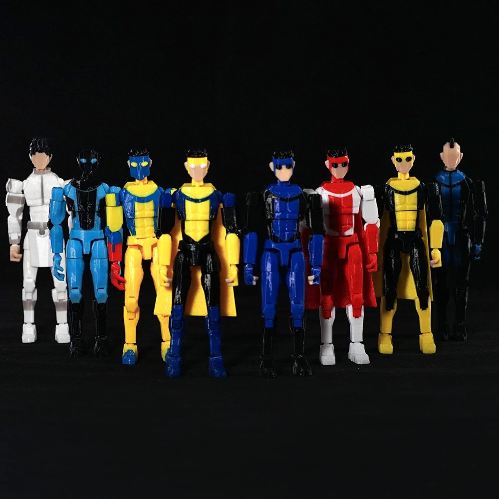 3D Printed Invincible Toys Action Figures Anime Model Lucky Dummy 13 Superheroes