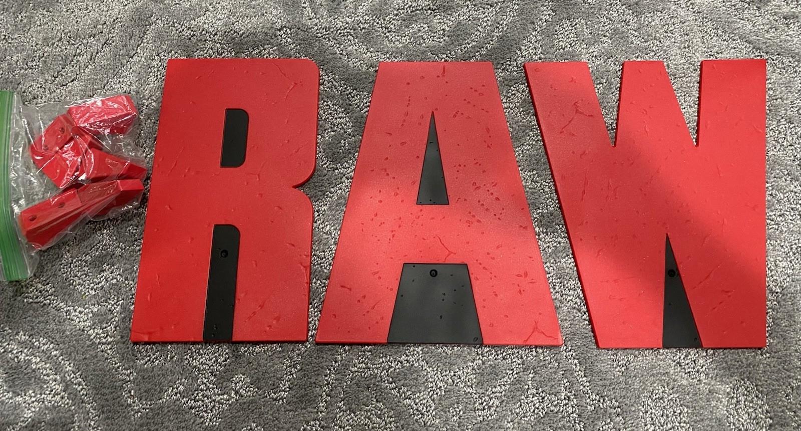 WWE Mattel Elite Raw Stage Letter Set Complete (30th Anniversary Target 3 Pack)