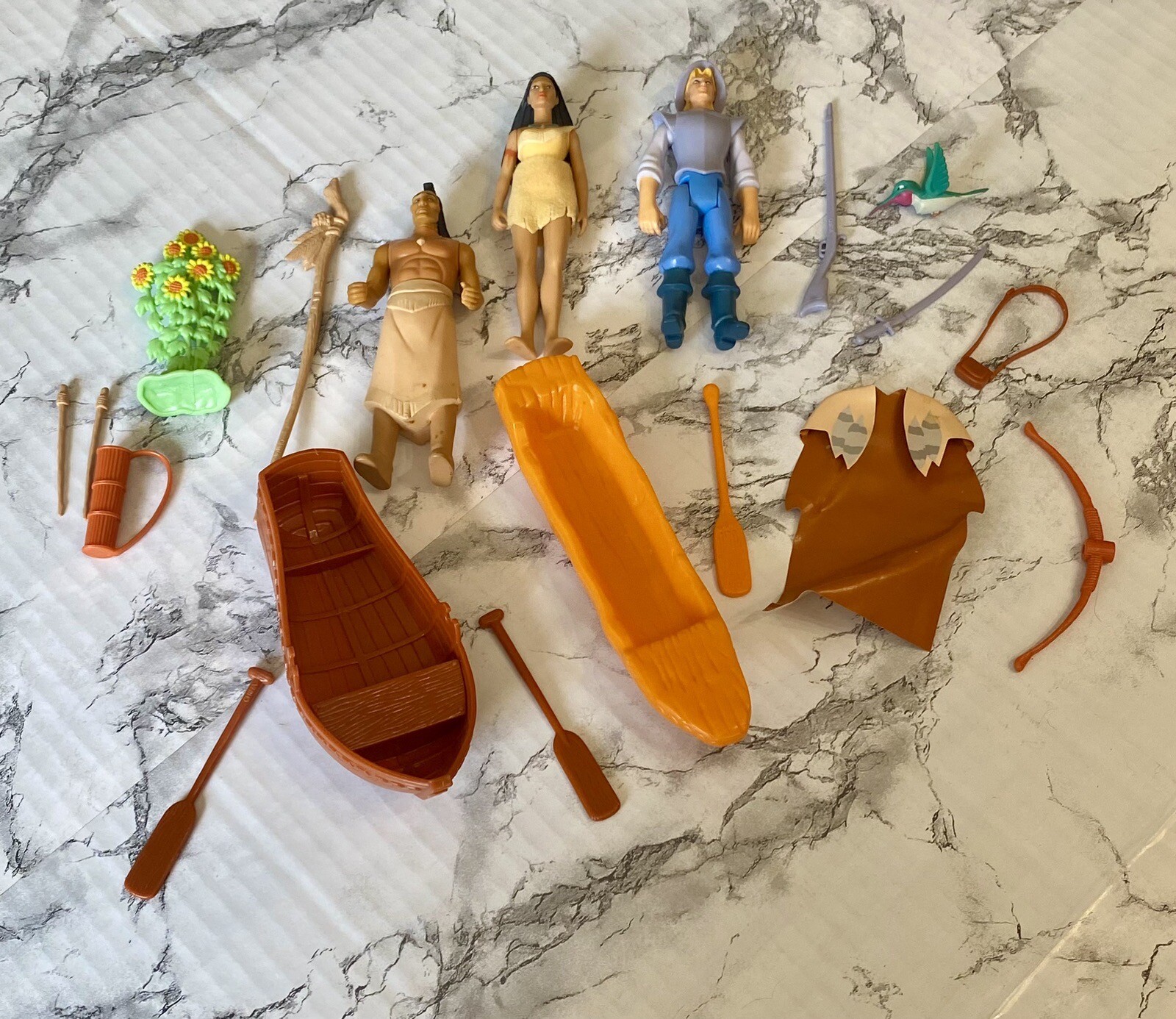 Disney’s Pocahontas Figure Set Lot Bundle Vintage Pieces Figures