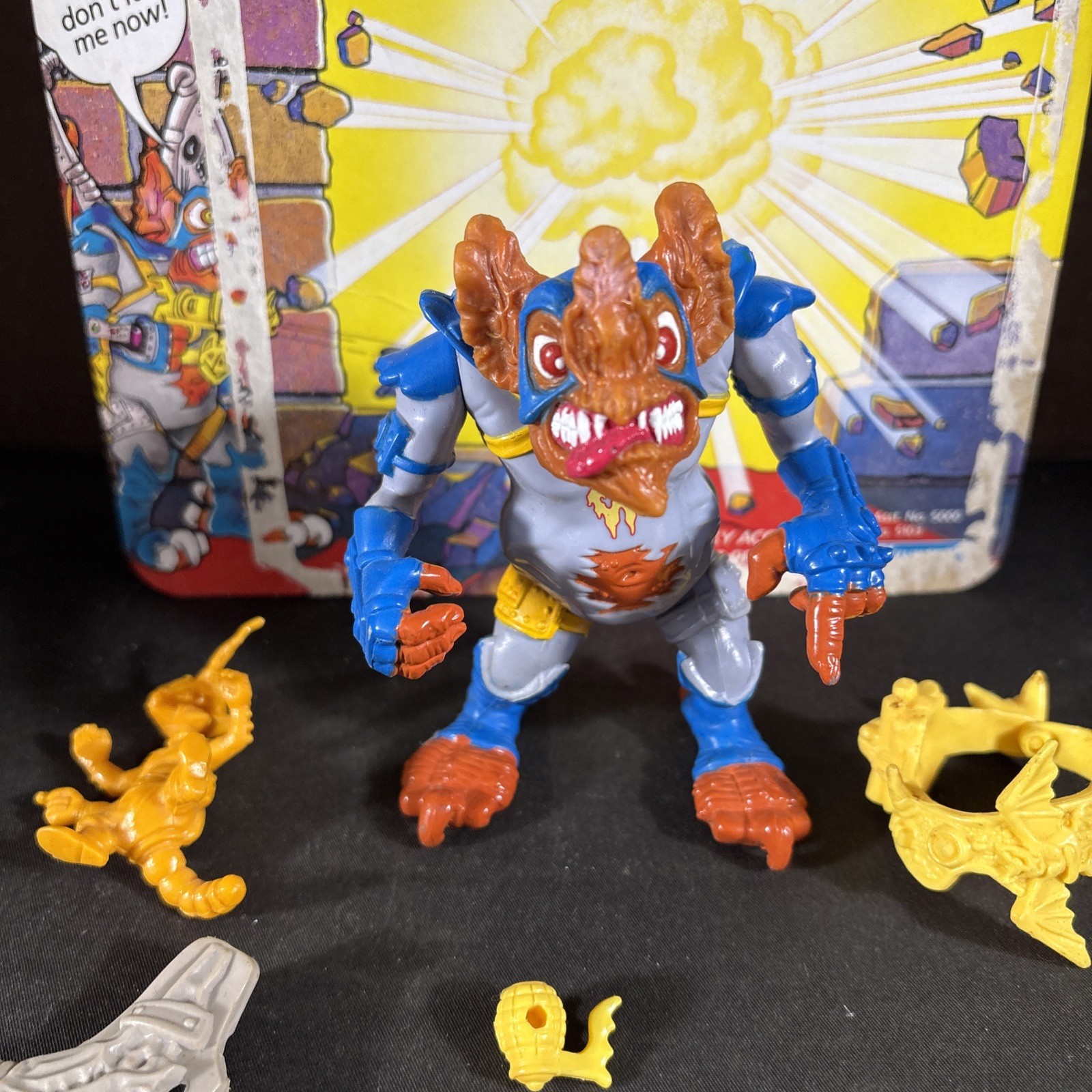 WINGNUT & SCREWLOOSE VINTAGE TMNT NINJA TURTLES FIGURE PLAYMATES 1990 CARDBACK