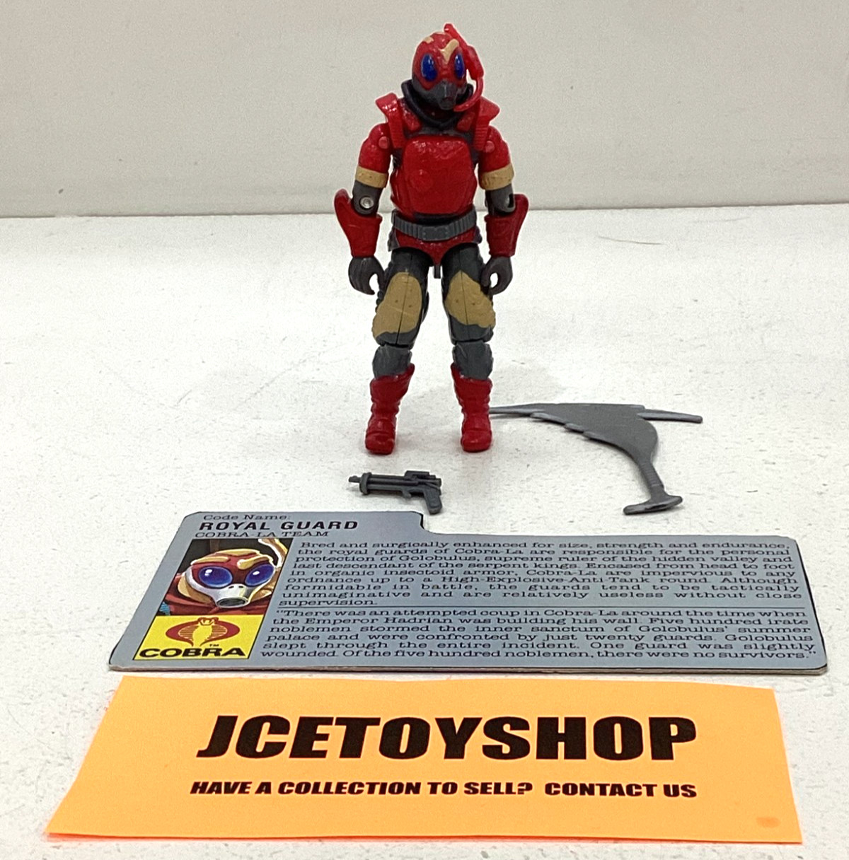VINTAGE GI JOE 1987 ROYAL GUARD V1 COMPLETE FILE CARD