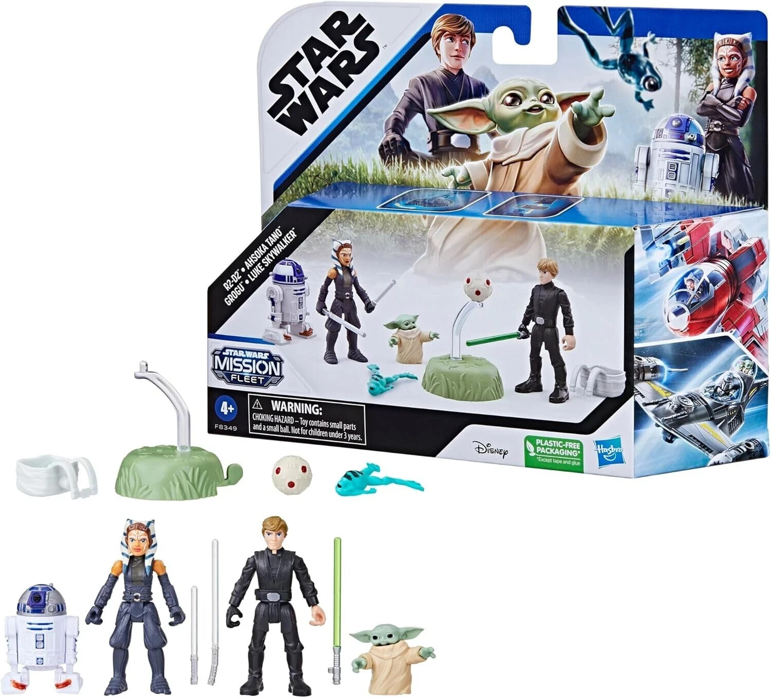 Star Wars Mission Fleet, 2.5-Inch Scale Grogu Action Figure Set with 4 Figures &