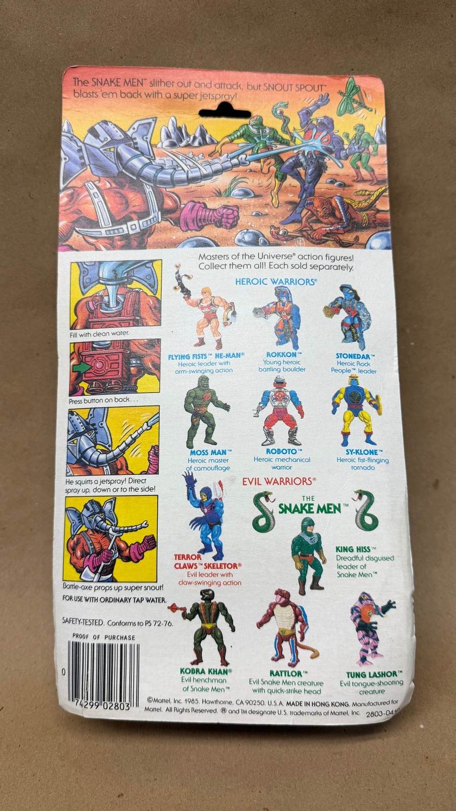 Vtg Original 1985 SNOUT SPOUT MOTU Masters of the Universe 2803 Sealed MOC