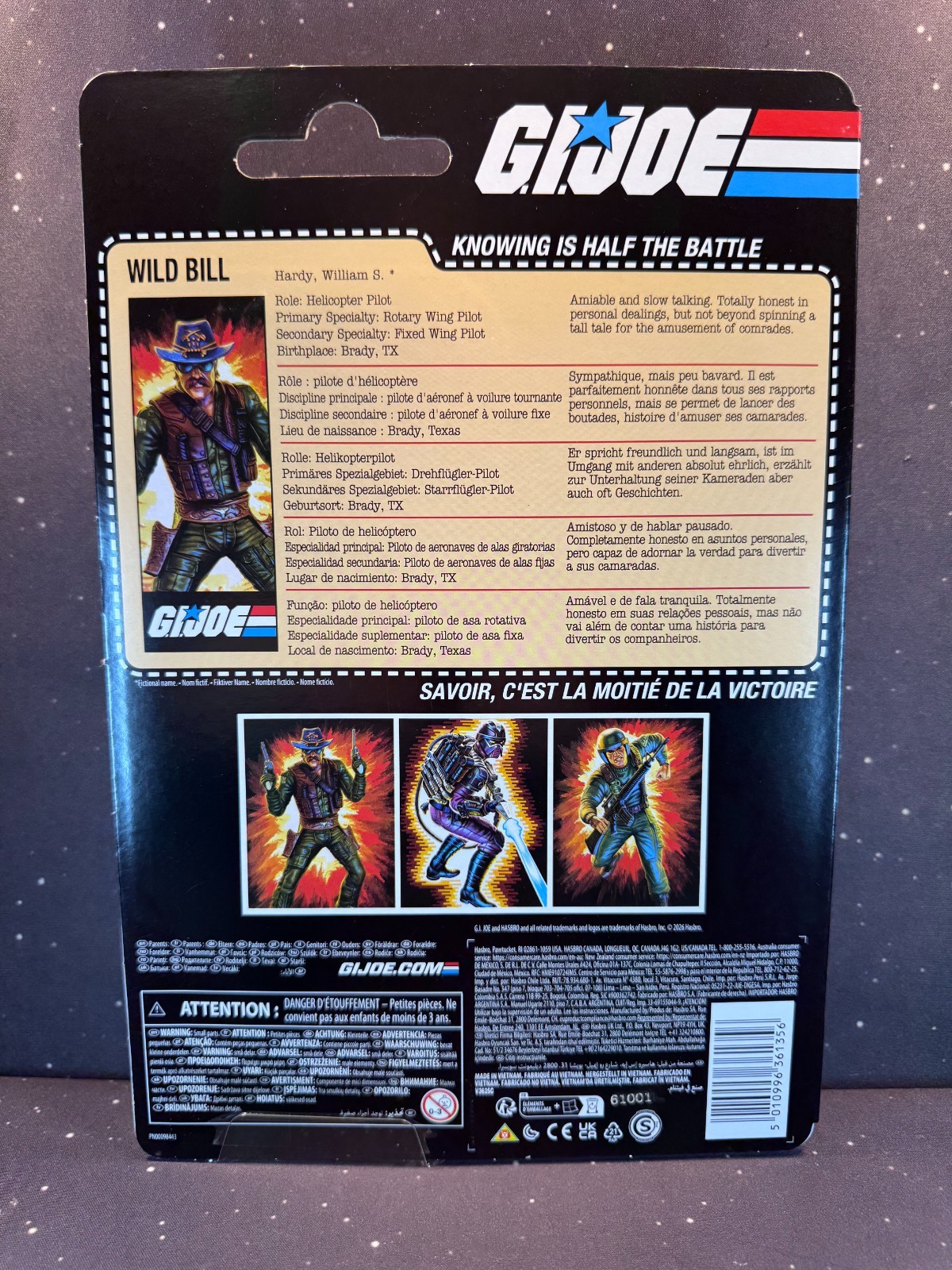 2026 G.I. Joe Classified Series Retro William “Wild Bill Hardy 6” Figure In Hand