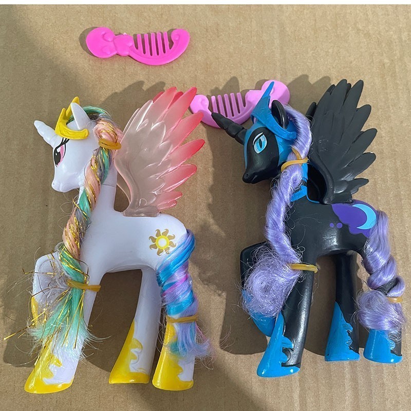 14cm My Little Pony Figures 2Pcs Princess Celestia Nightmare Moon Toys Kids Gift