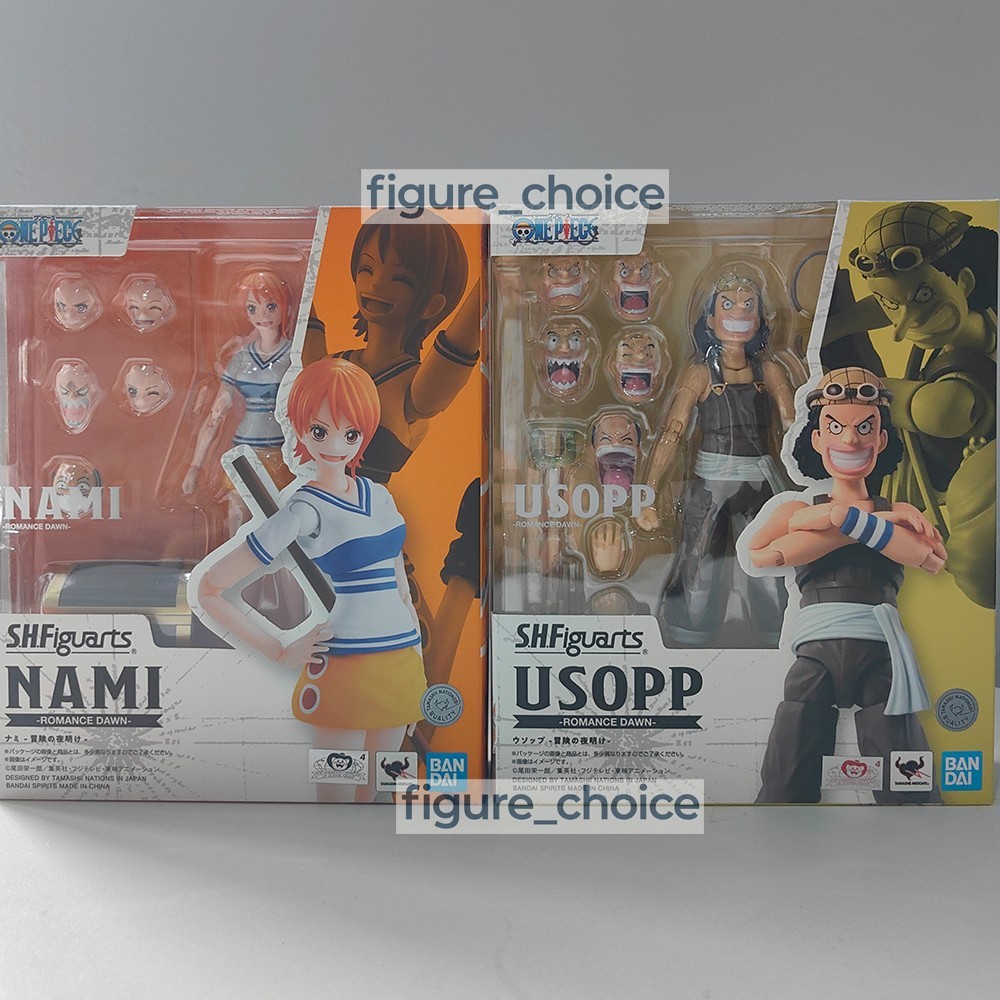 Bandai S.H.Figuarts One Piece Usopp & Nami Set ROMANCE DAWN Action Figure New
