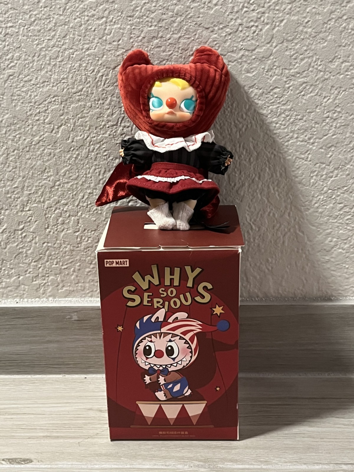 (NEW) POPMART Why So Serious plush pendant – Crimson Dancer Molly