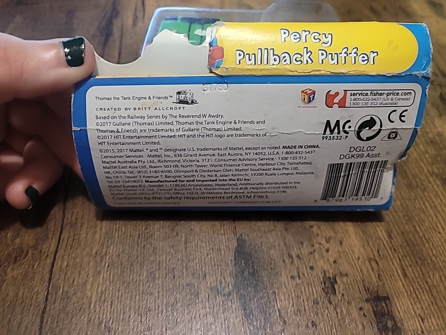 Percy Pullback Puffer Thomas the Trains Youngest Engineer by Mattel Toy