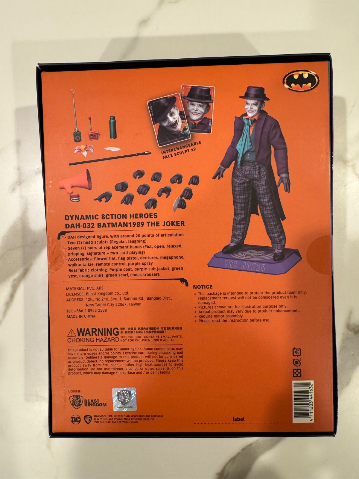 Beast Kingdom Dah-032 The Joker 1989 Jack Nicholson AND Batman DAH-114 1989