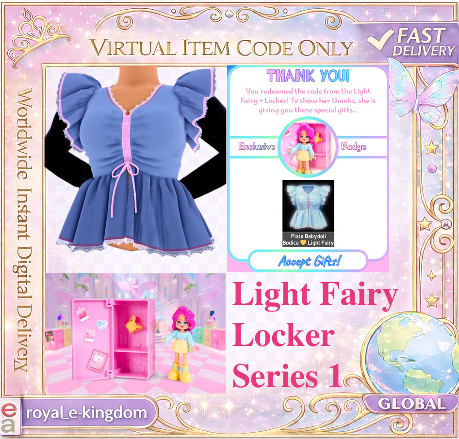 Royale High Surprise Locker Light Fairy Series 1 Code Sent in Ebay Message