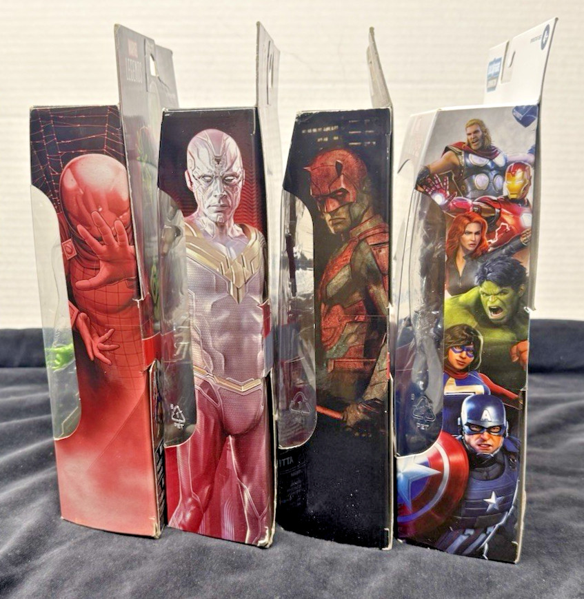Marvel Legends BAF (4) Lot Daredevil (Defenders) Vision. Capt America Mysterio