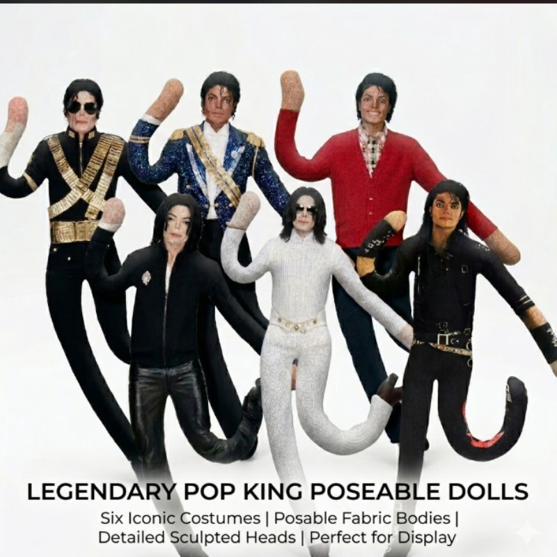 Michael Jackson Cosplay Plush Doll Jointed Figure Collectible Stuffed Toy Room..