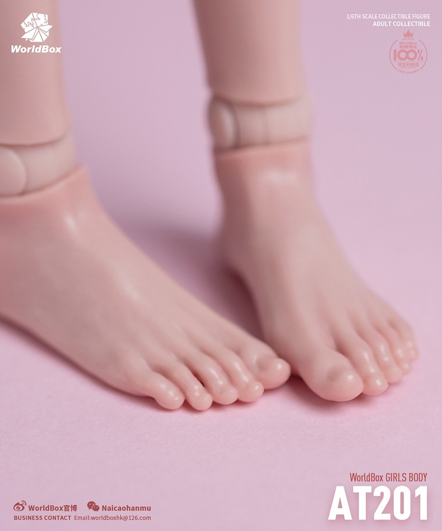 worldbox 1/6 AT202 Girl Fat Legs Flexible Action Figure Body