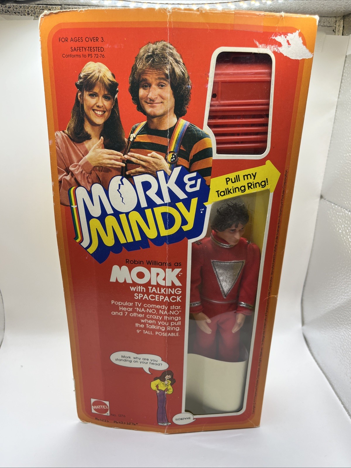 Mork from Mork and Mindy Action Figure Doll with Talking Space Pack Mattel 1979