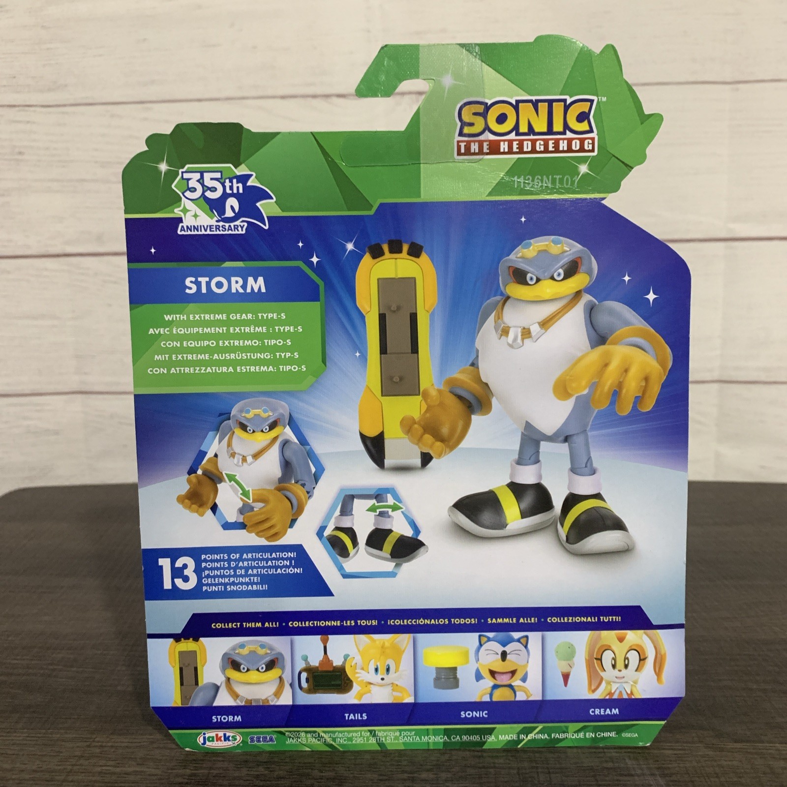 Sonic The Hedgehog STORM 35th Anniversary Type S Board Wave 3 Jakks Pacific NEW!
