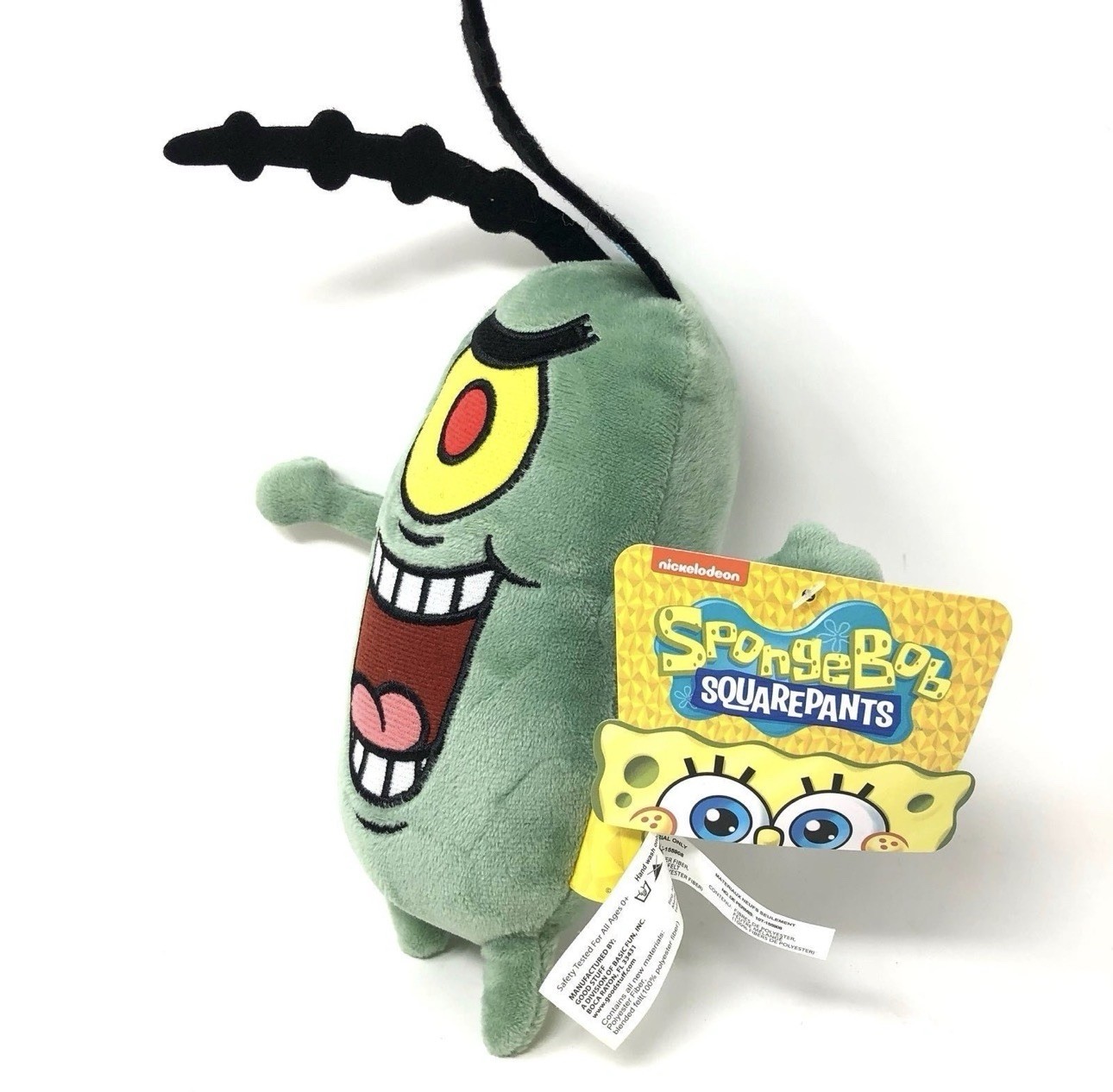 Nickelodeon SpongeBob SquarePants Plankton Plush 7” New
