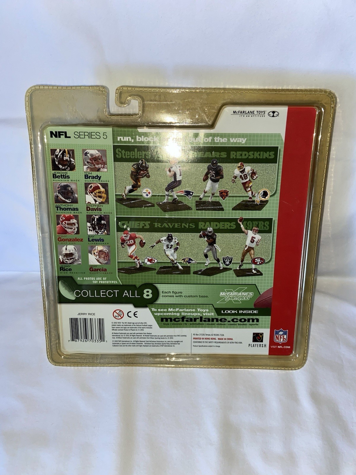 RARE McFarlane NFL Series 5 Jerry Rice SF 49ers True Chase Variant Gold Belt