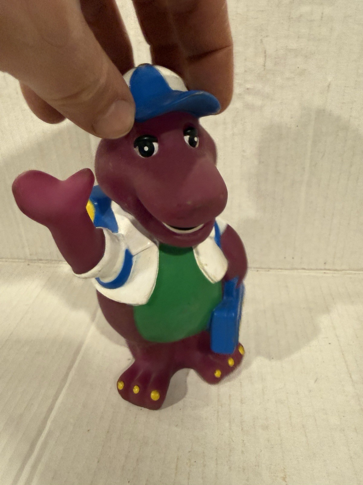 Barney Purple Dinosaur Coin Piggy Bank Back to School Lyons Group 1992 Vintage