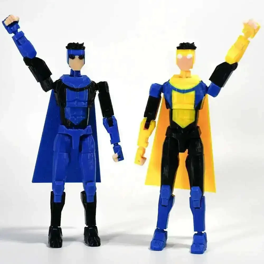 3D Printed Invincible Superhero Action Figures with Articulatable Limbs