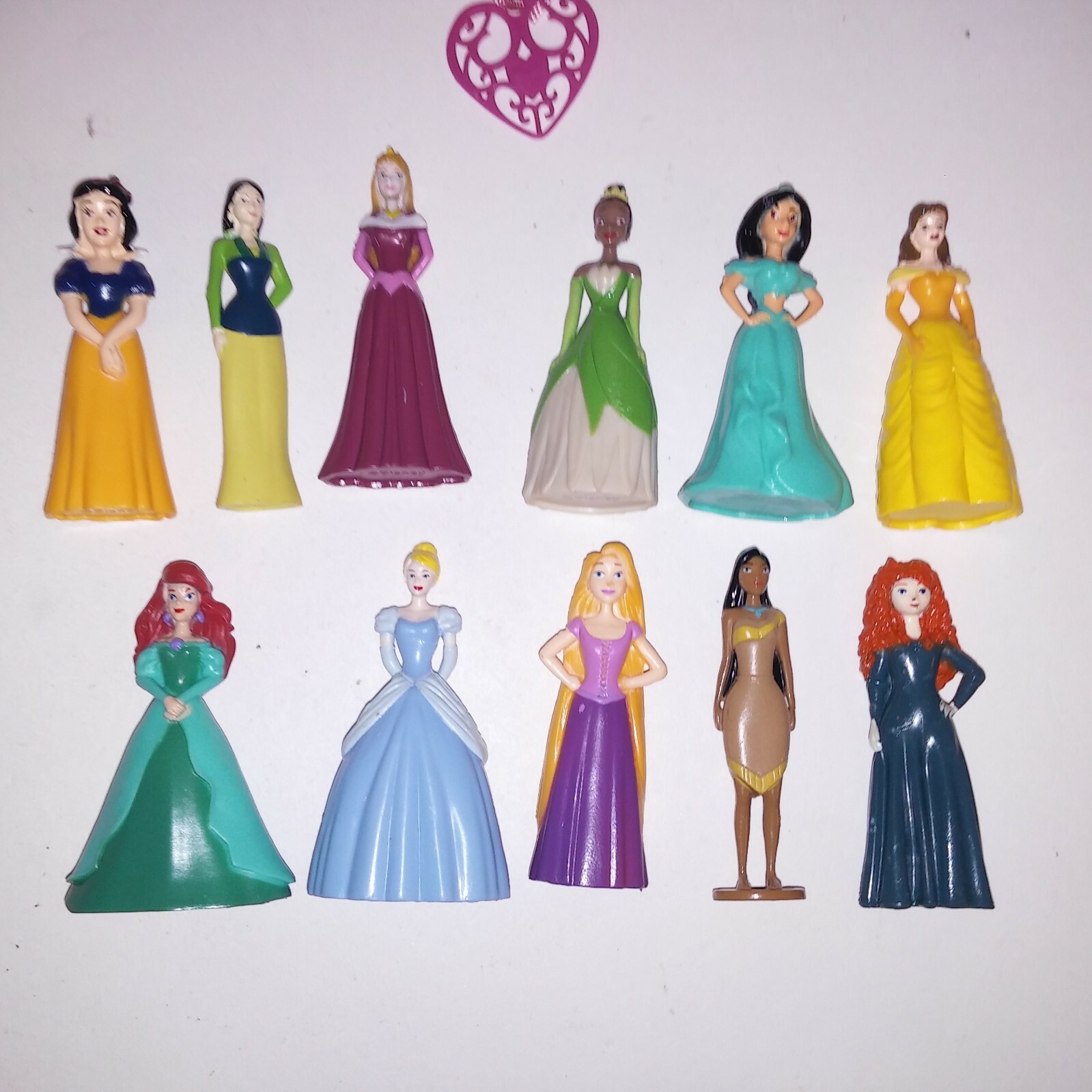 Set of 11 Disney Princess Figures Toys Girls Friendship Bracelet New