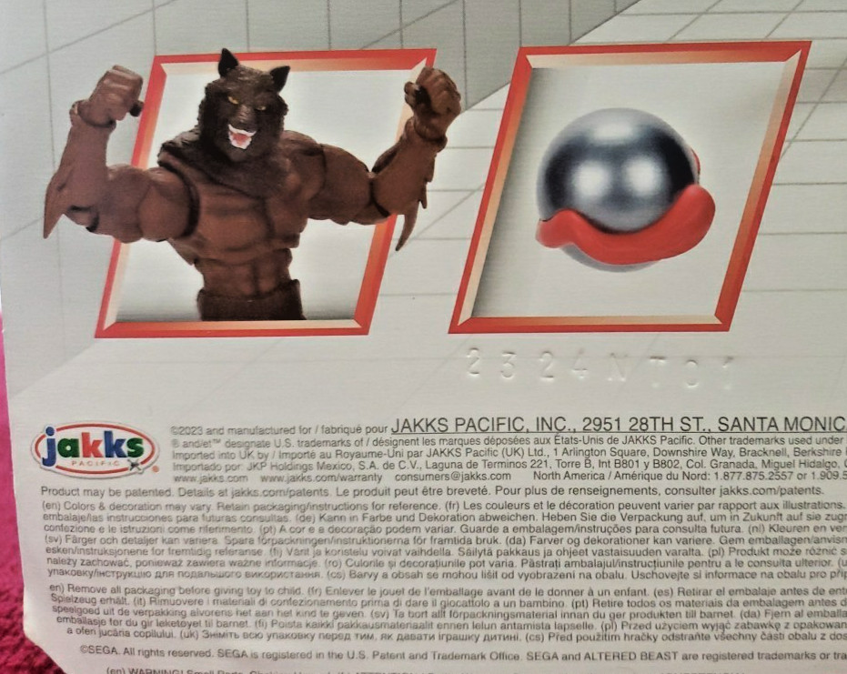 Jakks Pacifics Altered Beast WEREWOLF 4.5 in Action Figure_Spirit Ball_Fast Ship