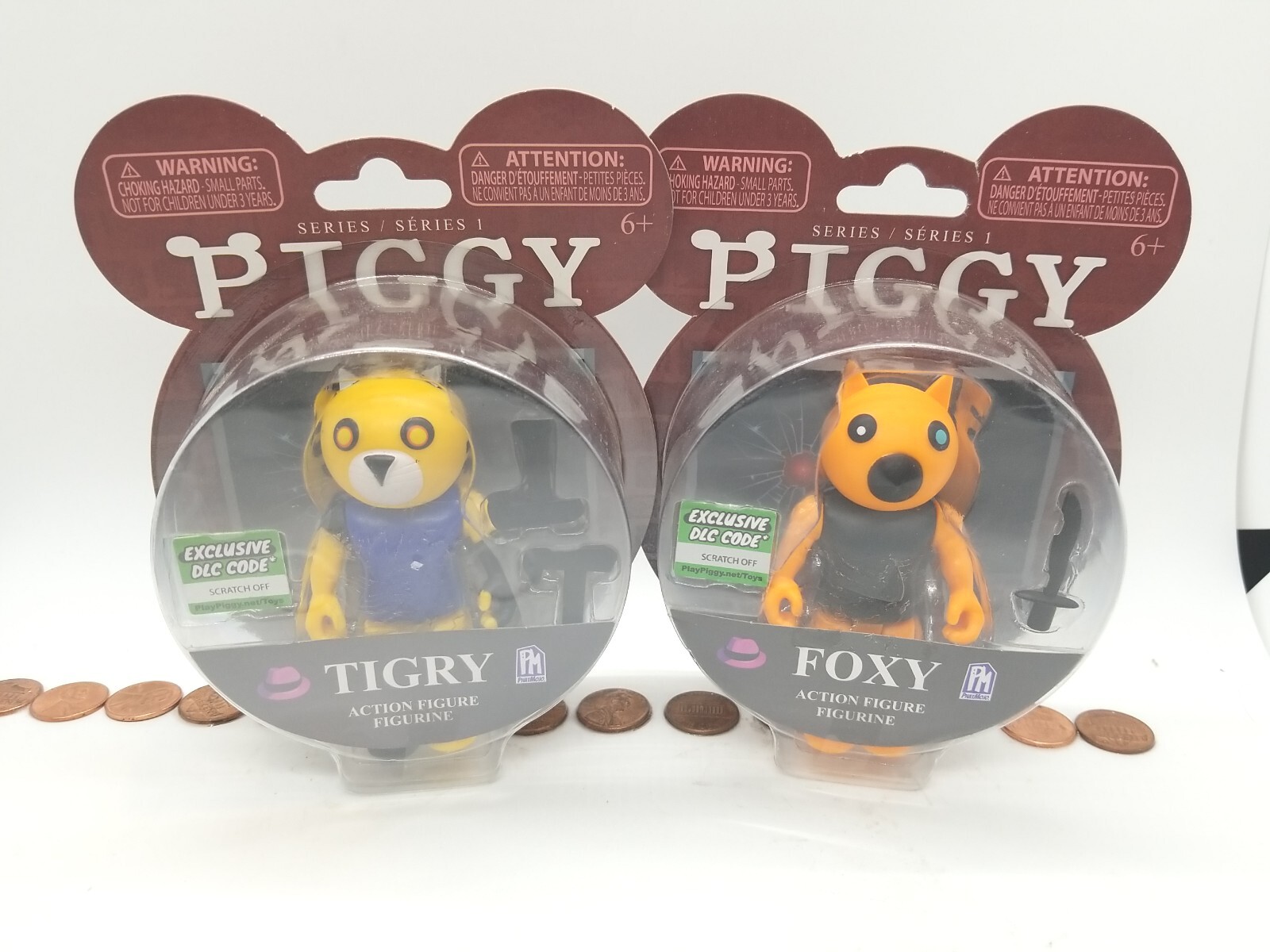 2 PIGGY Series 1 – TIGRY & FOXY Action Figure w DLC Code LOT New
