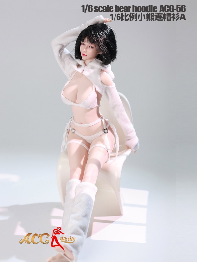 ACG-56 1/6 Female Hoodie & Bikini Lingerie Set Model For 12″ PH Action Figures