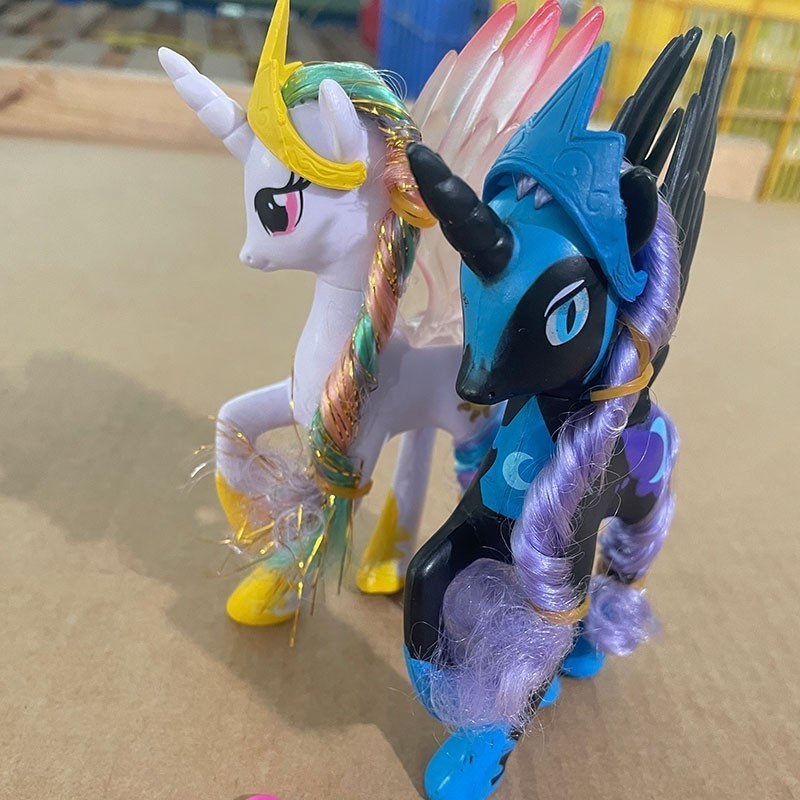 14cm My Little Pony Figures 2Pcs Princess Celestia Nightmare Moon Toys Kids Gift