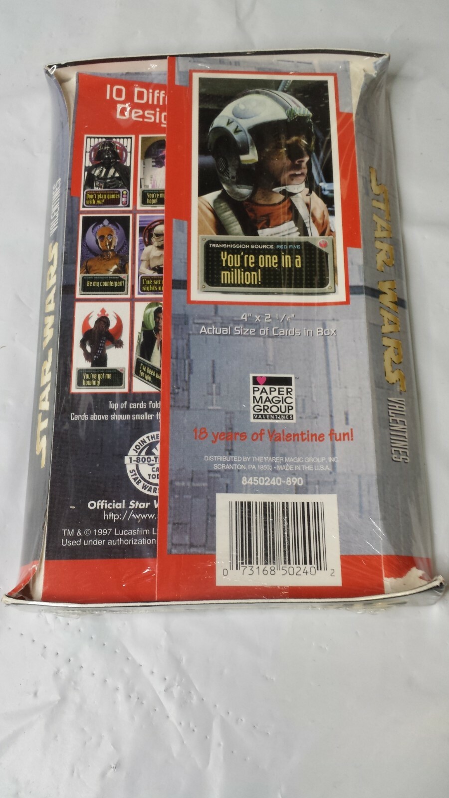 New Star Wars 30 Stand-up Valentines Day Cards Factory Sealed 1997 vintage