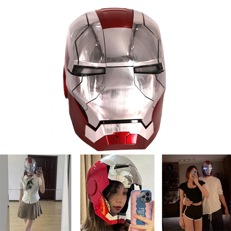 1:1 AUTOKING Iron Man MK5 Helmet Wearable Mask Voice Control Cosplay Props Gift