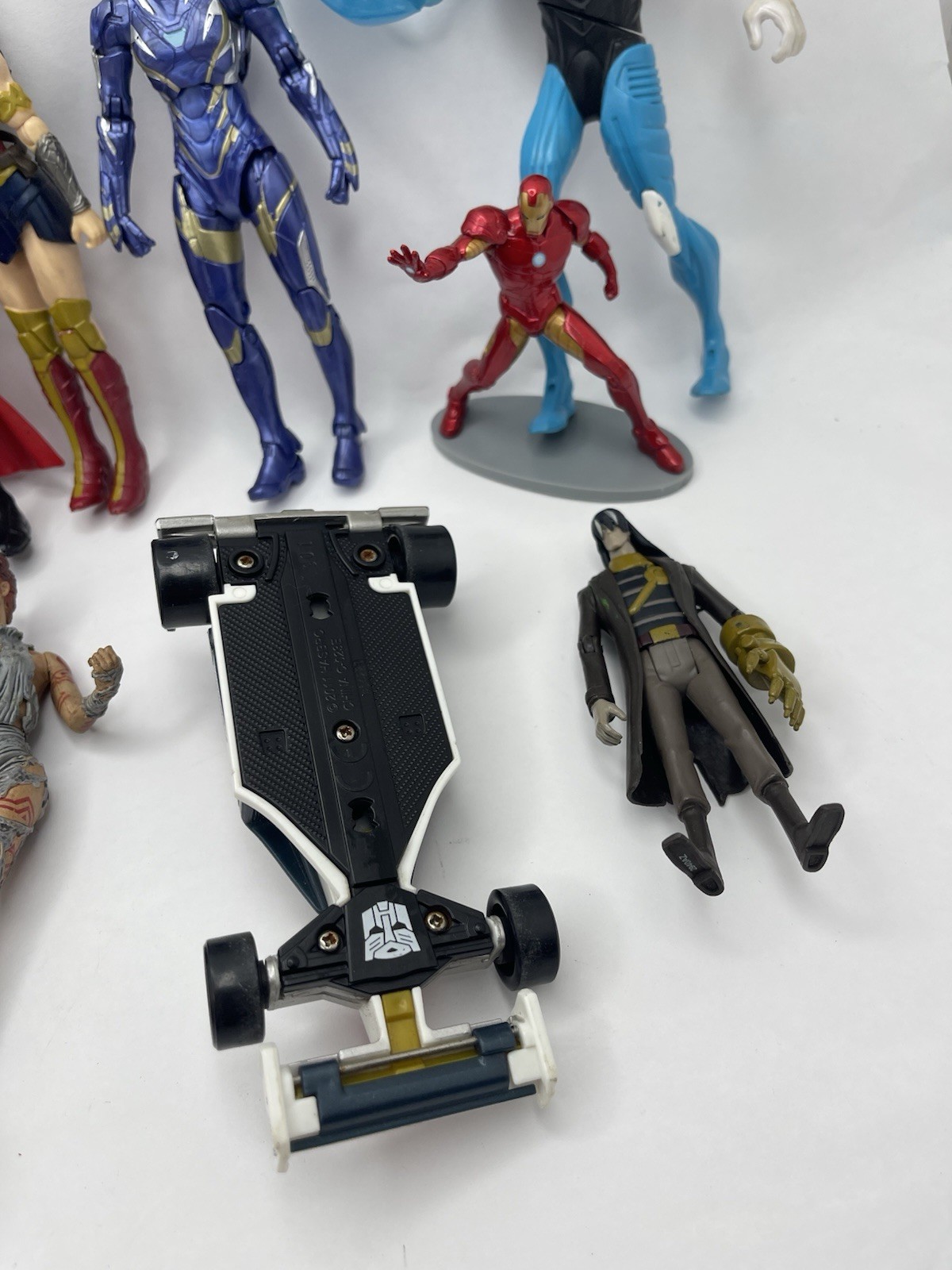 Lot of 14 Action Figures Marvel, DC, Power Rangers, Transformers Toy Bundle