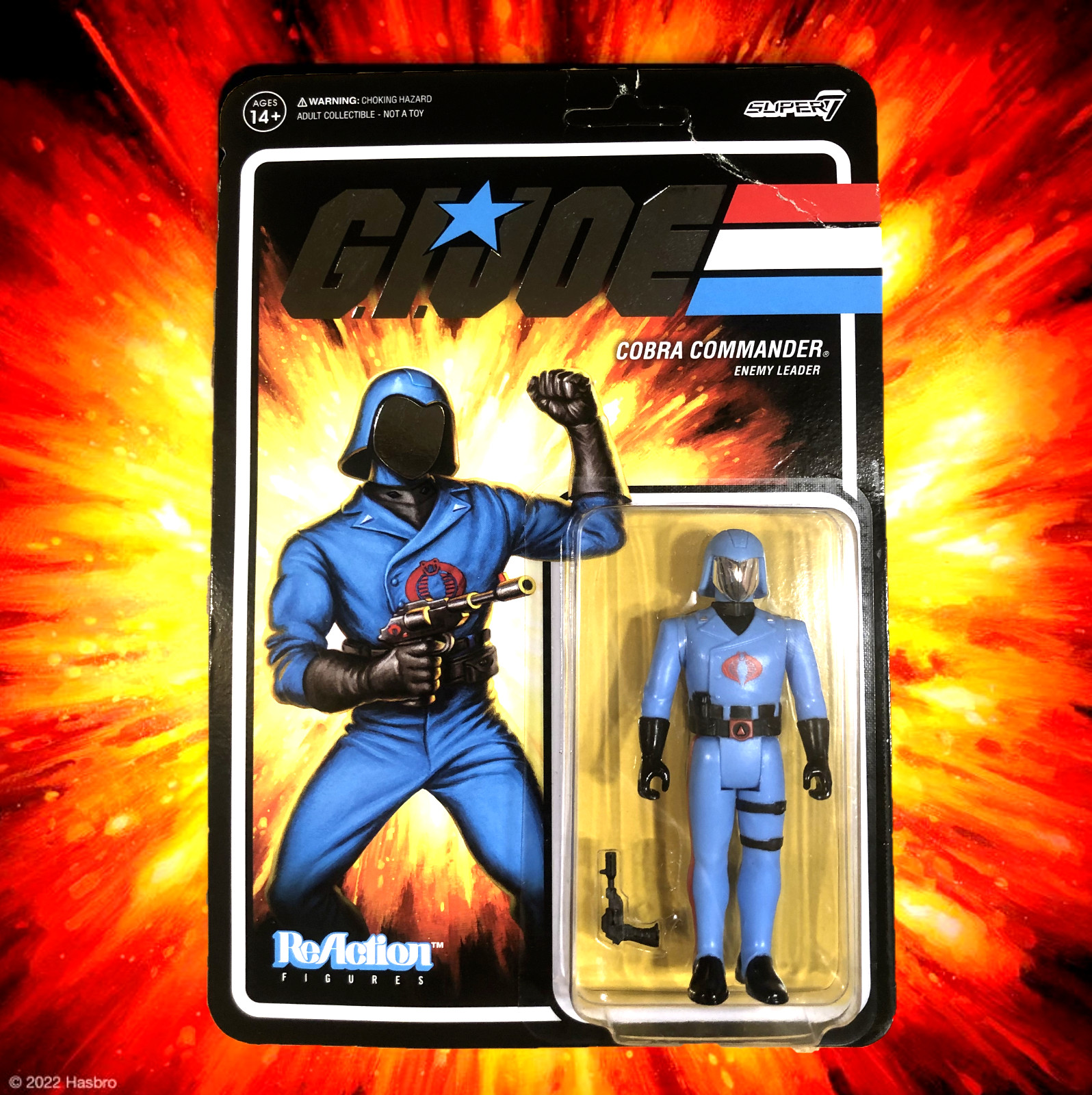 G.I. JOE Cobra Commander Enemy Leader 3.75″ ReAction Figure Vac Metal Variant