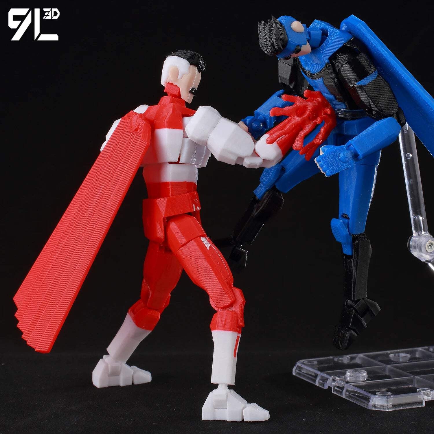 9L3D Superhero Team Invincible Boy Heroes Action Figure Lucky13 Dummy13 Multi-Co