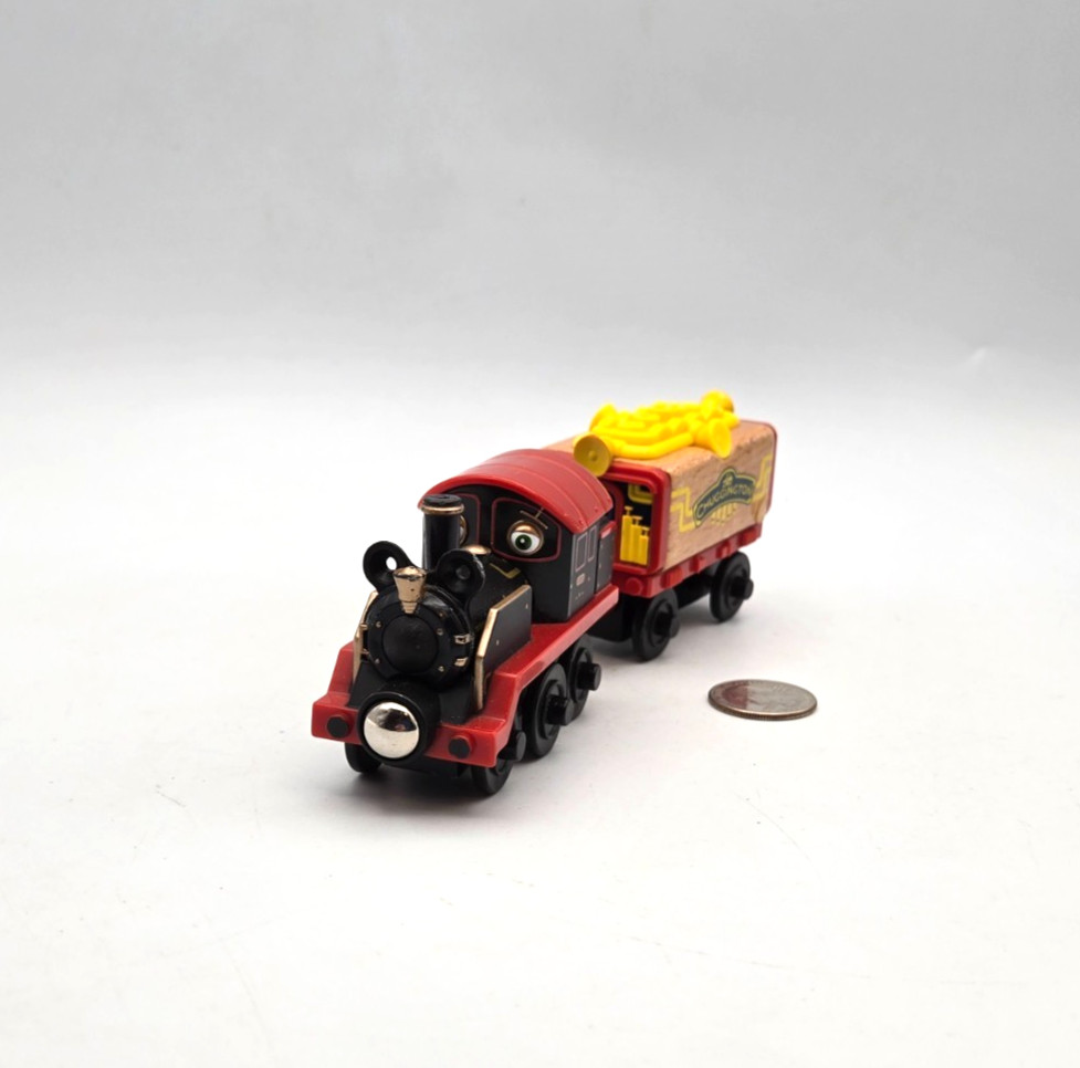 Chuggington Wooden Railway Train Engine – Old Puffer Pete & Musical Car Lot x2