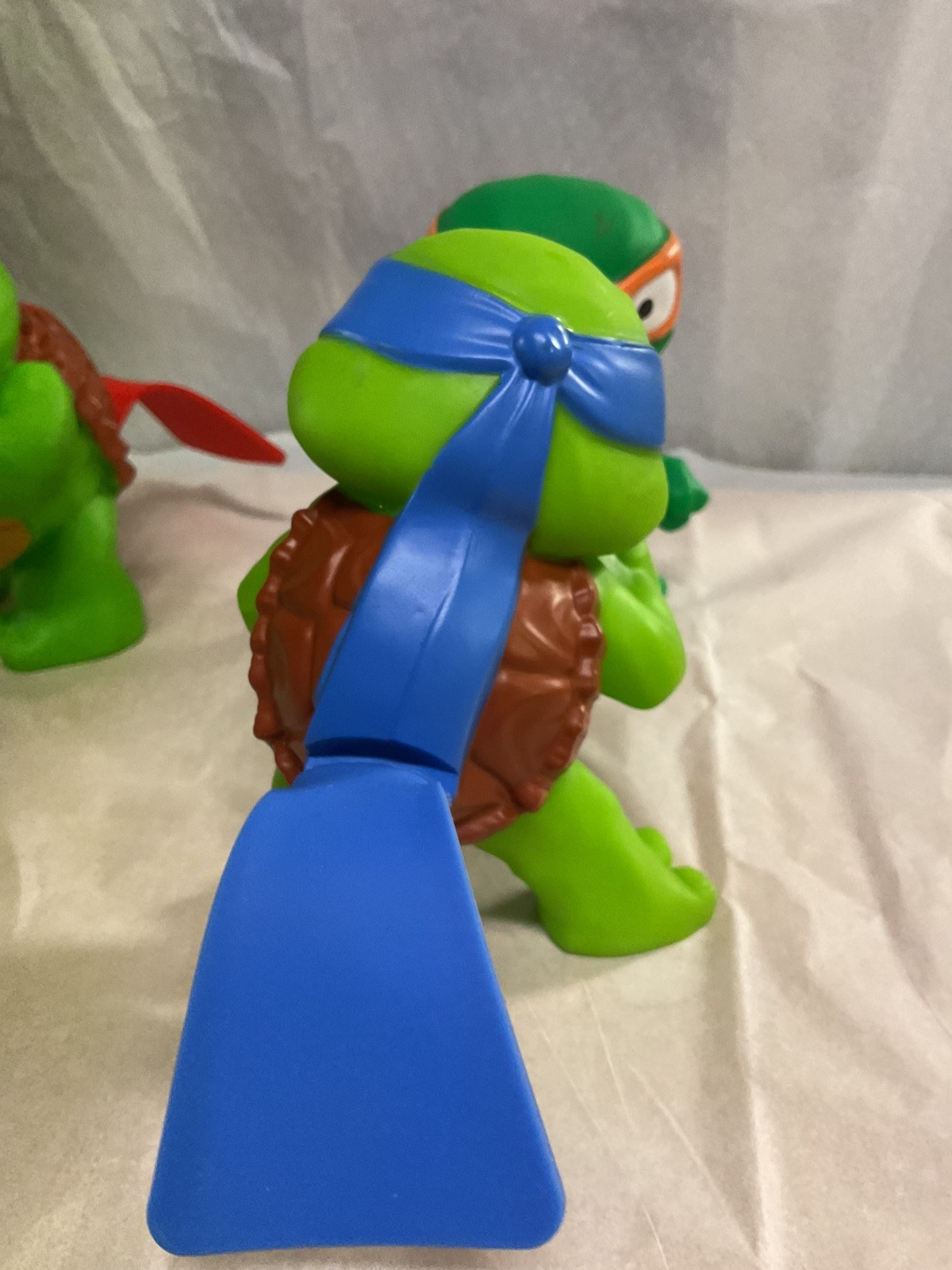 4 LOT Teenage Mutant Ninja Turtles Tootin’ Toys Mutant Mayhem Complete Set