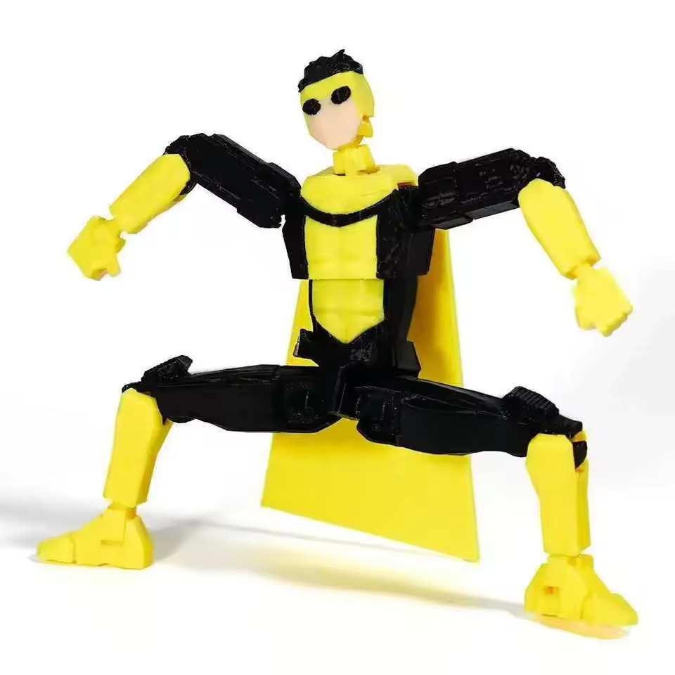 3D Printed Invincible Superhero Action Figures with Articulatable Limbs