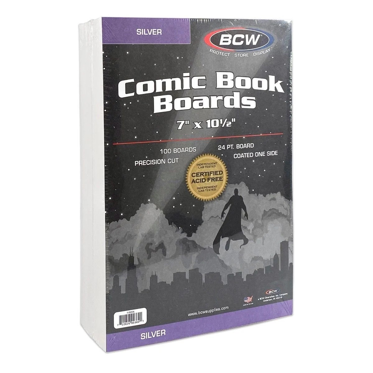 BCW Silver Comic Book Backer Boards Pack of 100 Acid Free 24 PT New